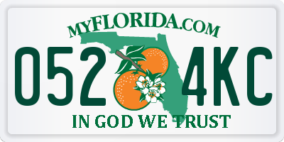 FL license plate 0524KC
