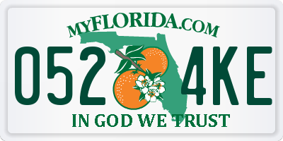 FL license plate 0524KE