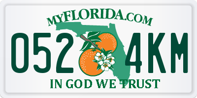 FL license plate 0524KM