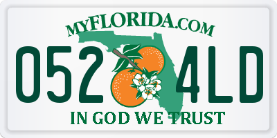 FL license plate 0524LD