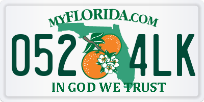 FL license plate 0524LK