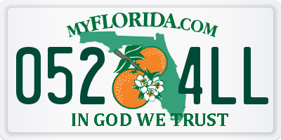 FL license plate 0524LL