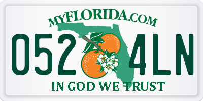 FL license plate 0524LN