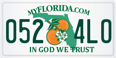 FL license plate 0524LO