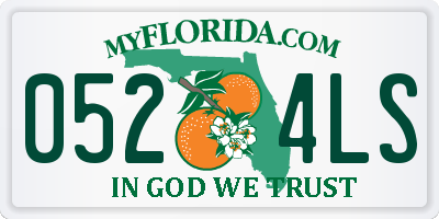 FL license plate 0524LS