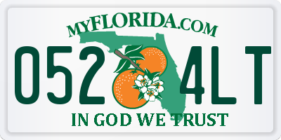 FL license plate 0524LT