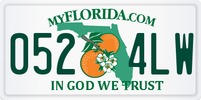 FL license plate 0524LW