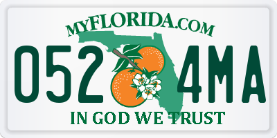 FL license plate 0524MA