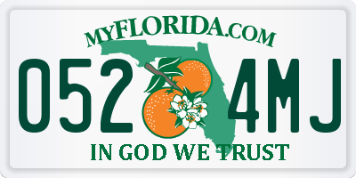 FL license plate 0524MJ