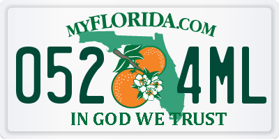 FL license plate 0524ML