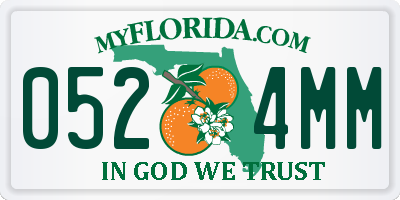 FL license plate 0524MM