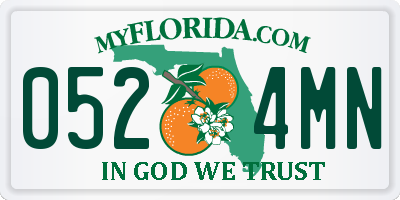 FL license plate 0524MN