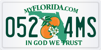 FL license plate 0524MS
