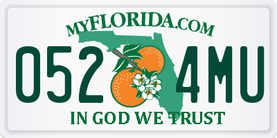 FL license plate 0524MU