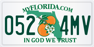 FL license plate 0524MV