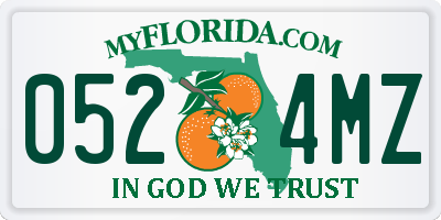 FL license plate 0524MZ
