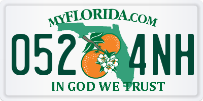 FL license plate 0524NH