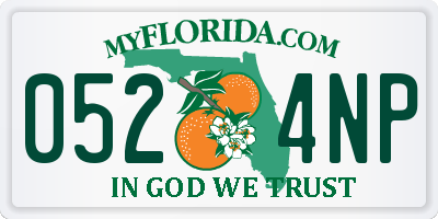 FL license plate 0524NP