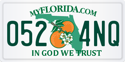 FL license plate 0524NQ