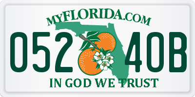 FL license plate 0524OB