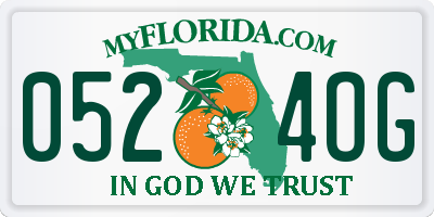 FL license plate 0524OG