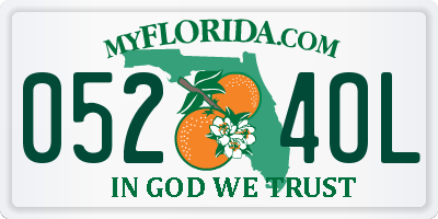 FL license plate 0524OL