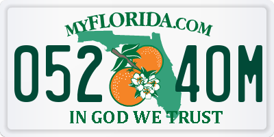 FL license plate 0524OM