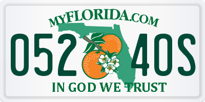 FL license plate 0524OS
