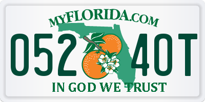 FL license plate 0524OT