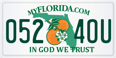 FL license plate 0524OU