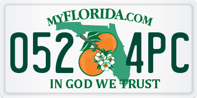 FL license plate 0524PC