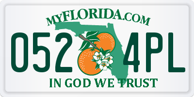 FL license plate 0524PL