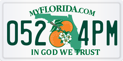 FL license plate 0524PM