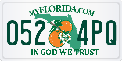 FL license plate 0524PQ