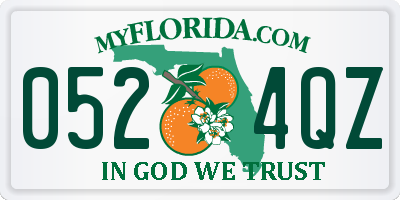 FL license plate 0524QZ