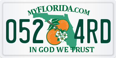 FL license plate 0524RD