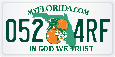 FL license plate 0524RF