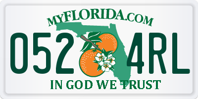 FL license plate 0524RL