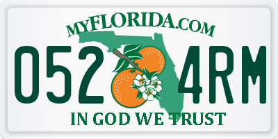 FL license plate 0524RM