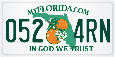FL license plate 0524RN