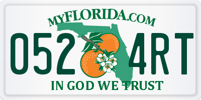 FL license plate 0524RT