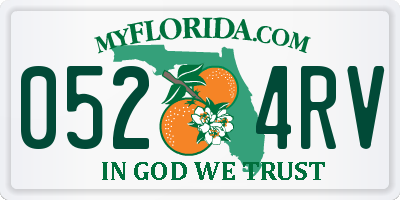 FL license plate 0524RV