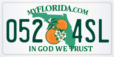 FL license plate 0524SL