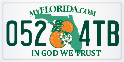 FL license plate 0524TB