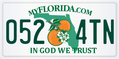FL license plate 0524TN