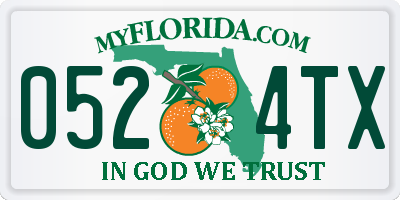 FL license plate 0524TX