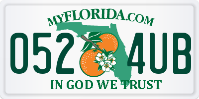 FL license plate 0524UB