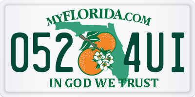 FL license plate 0524UI
