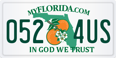 FL license plate 0524US