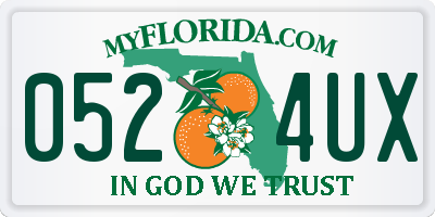 FL license plate 0524UX